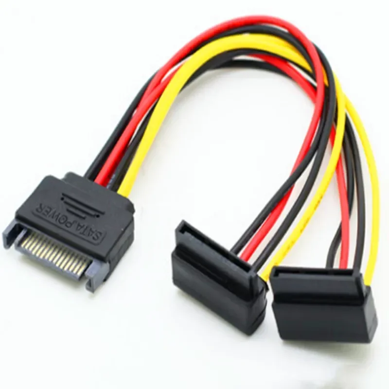 for SATA 1.2 Power Extension Cable Serial Data Cord for Mechanical HDD and Solid State Drive SSD Internal Connection Wire