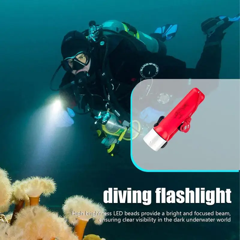 Dive Light Batteried Underwater Flashlight TPC-7 Waterproof Underwater LED Submarine Lights For Under Water Deep Sea Cave Night