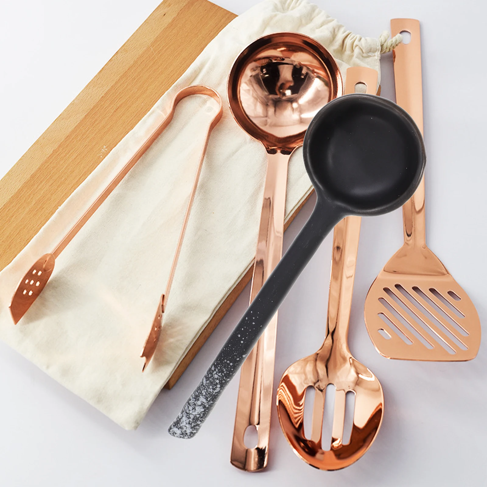 

3Pcs Smooth Finish Ceramic Soup Spoons for Porridge Rice Food Home Kitchen Use Ergonomic Non-Slip Heat Insulated Cooking Spoons