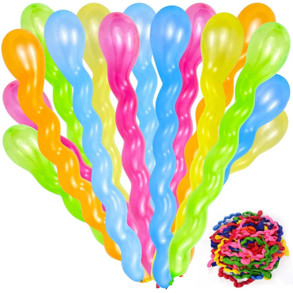 

Latex Spiral Balloons Colorful Twisted Long Assorted Colors Balloon for Playing Wedding Birthday Party Theme Festival Parties