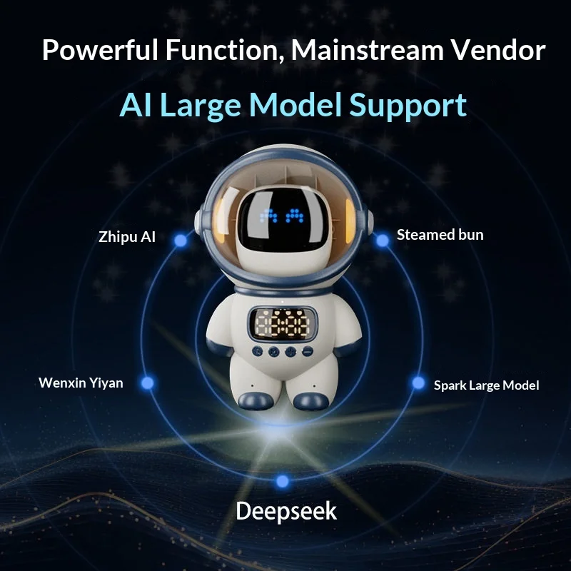 AI 빈 음성 비서 스마트 알람 시계 타이머 및 채팅 기능 포함 가정 사무실 책상용 기기 남녀 선물