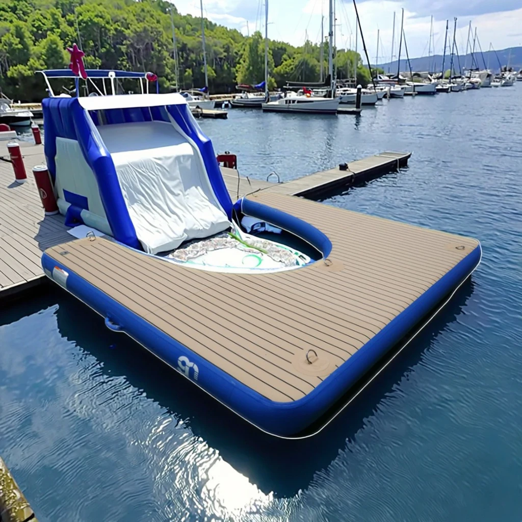 

Custom Size Inflatable Floating Dock Platform Large Floating Island Water Sports Board Inflatable Swimming Platform for Sale