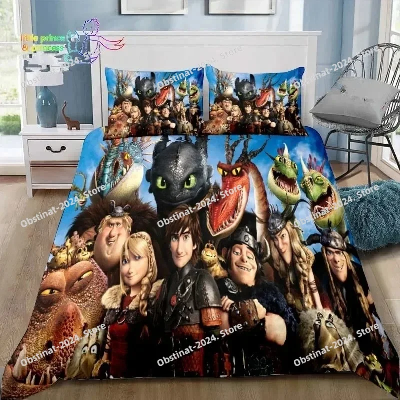

Animated Film Cartoon Dragon 3D Print Bedding Set Single Twin Full Queen King Size Bed Set Adult Kid Bedroom Bedding Gift