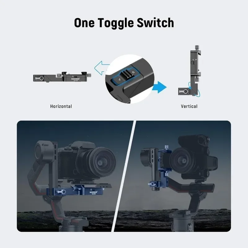 

Vertical Camera Mount Compatible with DJI Ronin RS 4 3 2 Pro Gimbal Stabilizer 180° Rotating Base