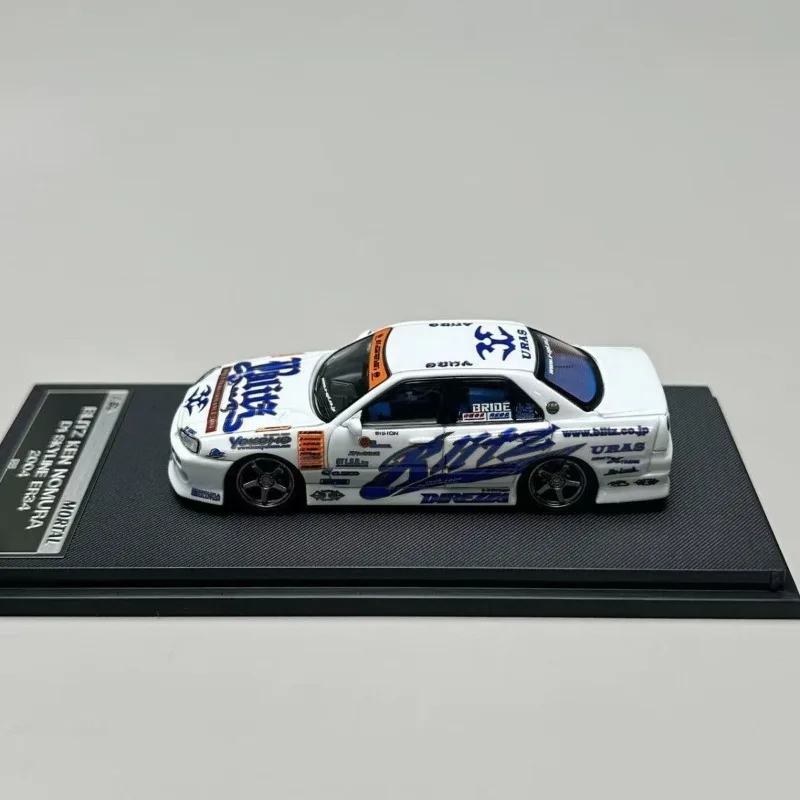 Mortal 1/64 BLITZ KEN NOMURA D1 SKYLINE ER34 Alloy Motor Vehicle