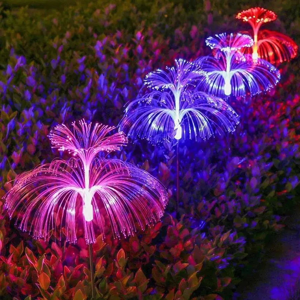 

7-цветный солнечный свет в виде медузы, светодиодный уличный садовый пейзажный гирляндный светильник для рождественского украшения газона во дворе