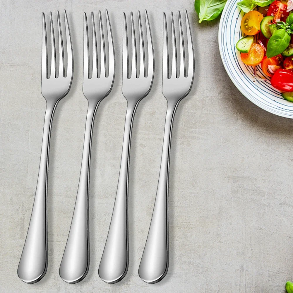 Flatware Dinner Forks Stainless Steel Fruit Forks Fine Flatware Silverware Forks for Home Restaurant Office School and More