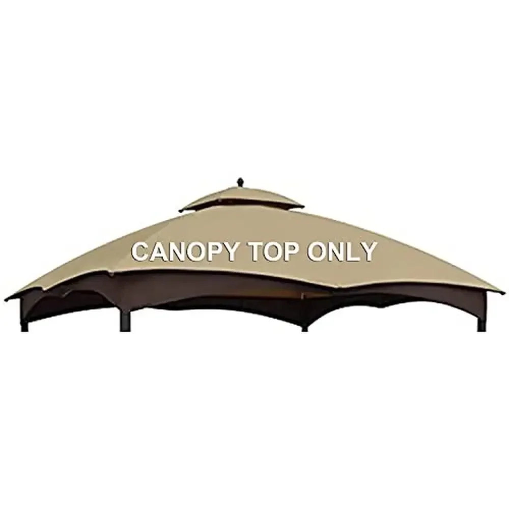 

Outdoor 10x12 Patio Canopy Lowe's Allen Roth Gazebo Khaki Fire-Retardant Top Easy Install & Unique Design Commercial Grade