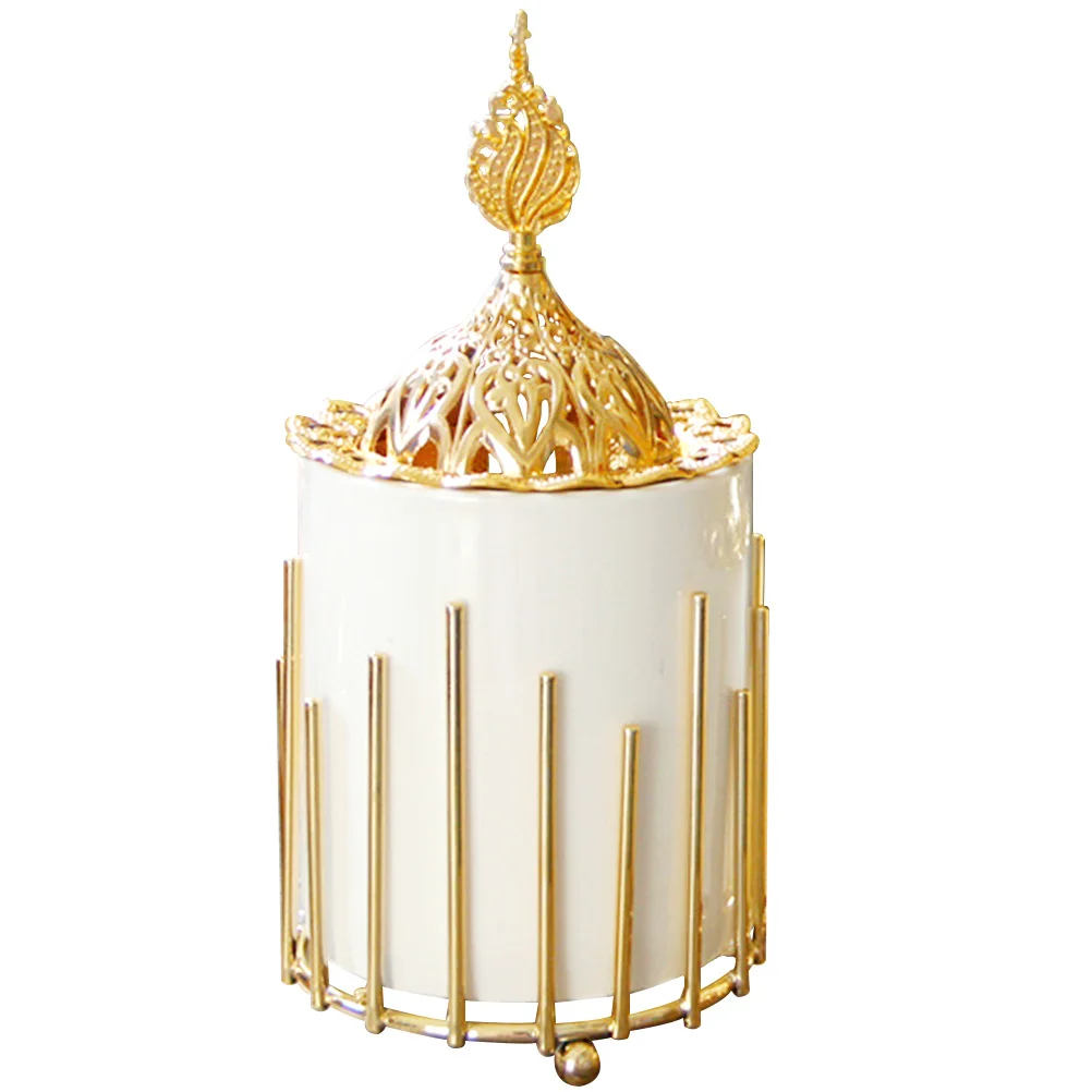 

Burner Ceramics Xmas Aroma Stove Creative Censer Luxurious Incense Decorative Golden