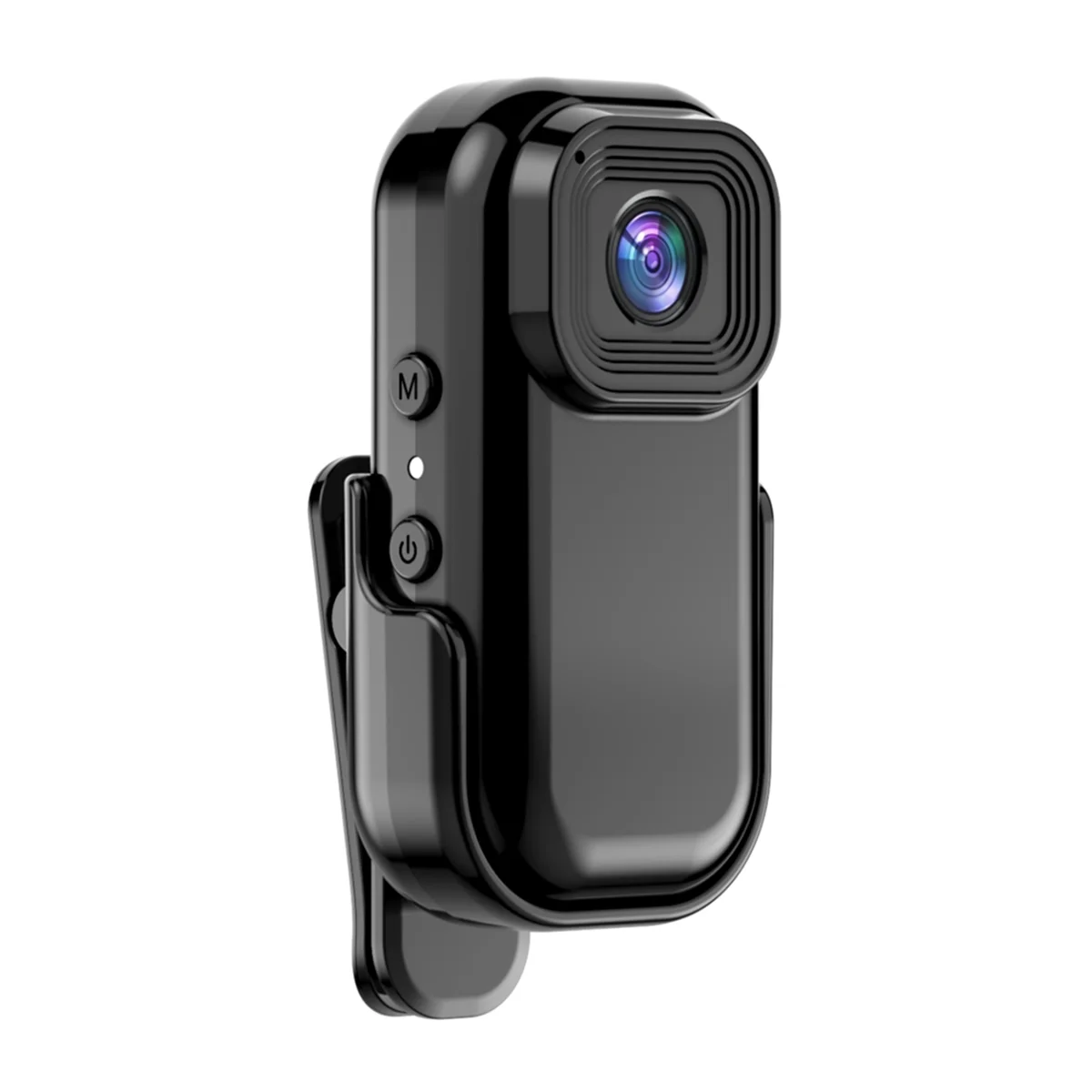 1080P Mini Wifi Camera Portable Body Camera Action Cam Sport DV with Screen Video Recording Camera Back Clip - Black