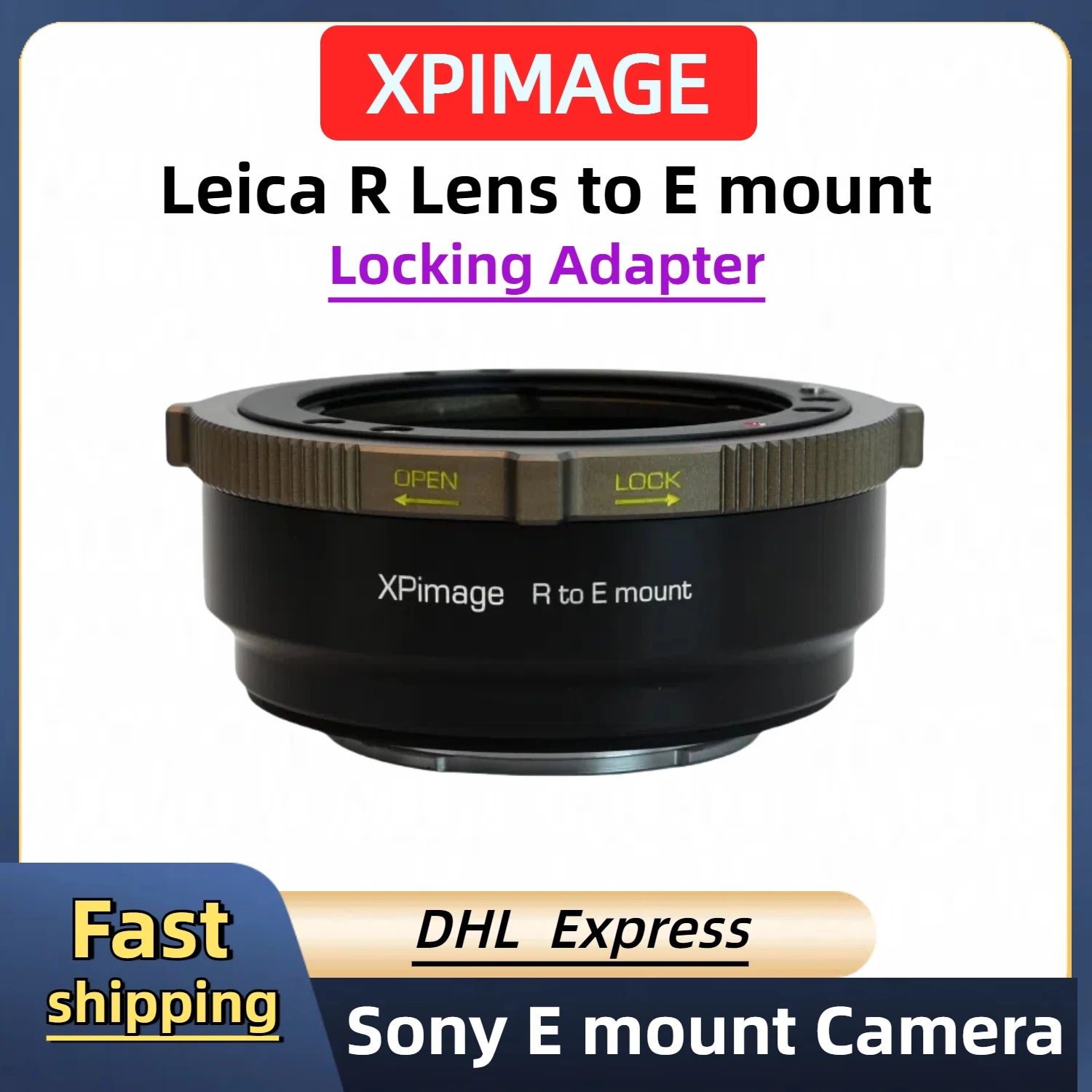 XPIMAGE Leica R Lens to Sony E mount Camera Adapter ring For L/R-FE mount A7R5 A7R4 A7R3 A7M3 A7M4 A7C. XPIMAGE locking adapter