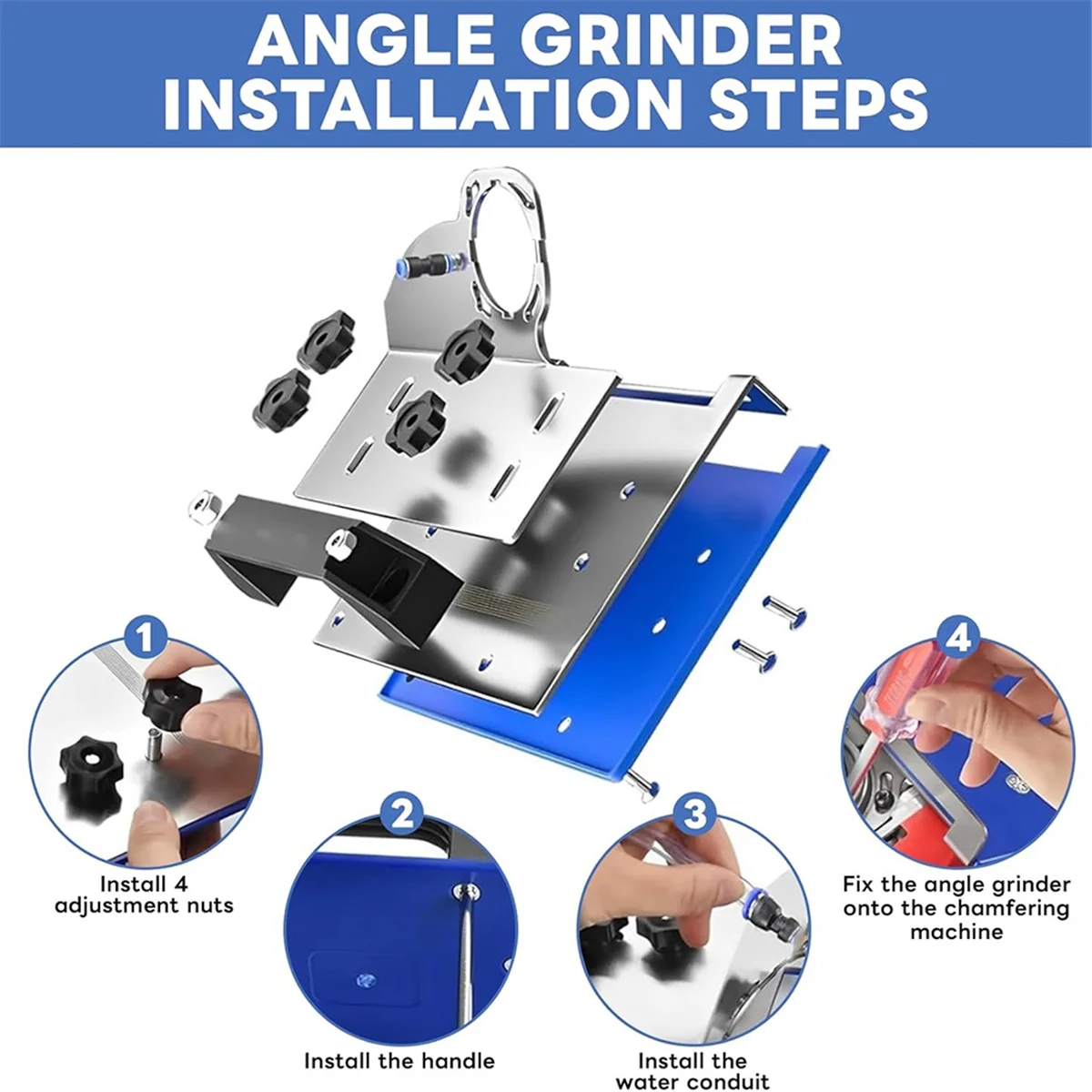 

Y31A Подставка для угловой шлифовальной машины для плитки 45 ° Резка фаски, инструмент для снятия фаски в плитке 45 градусов для плитки, держатель угловой шлифовальной машины 100 типа