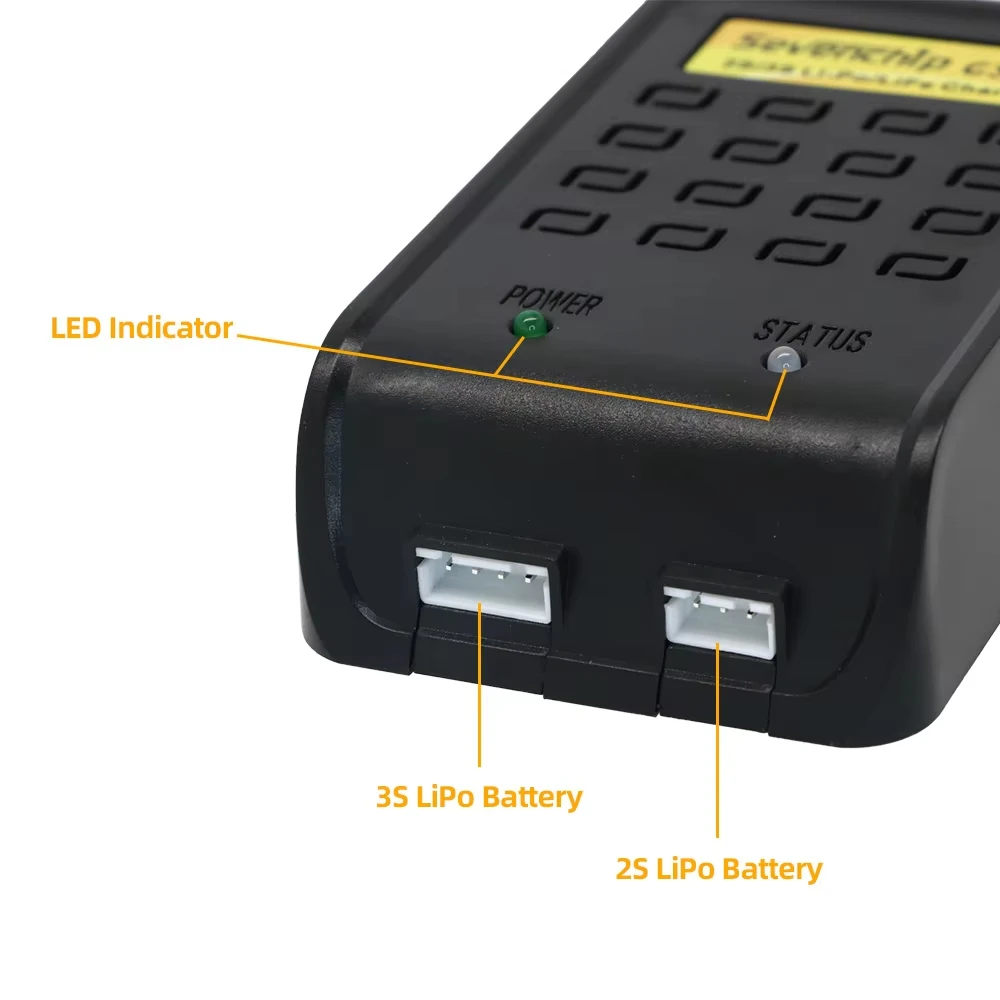 Sevenchip C3 Pro 10 واط شاحن ميزان صغير شحن الاتحاد الأوروبي/الولايات المتحدة التوصيل ل RC 7.4 فولت-11.1 فولت 2-3s يبو الحياة بطارية التحكم عن بعد سيارات لعبة #5