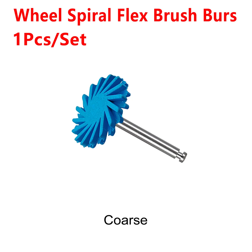 1pc Dental Rubber Polisher Composite Resin Polishing Disc Diamond System RA Disc 14mm Wheel Spiral Flex Brush Burs 3 Colors