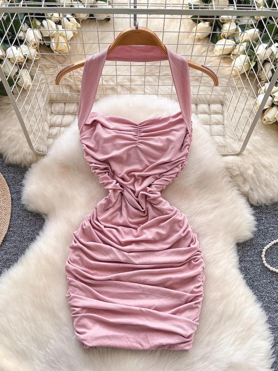 

Женская летняя дизайнерская чувственная плиссированная юбка Pure Desire с ремешком на талии, юбка трапециевидной формы с высокой талией