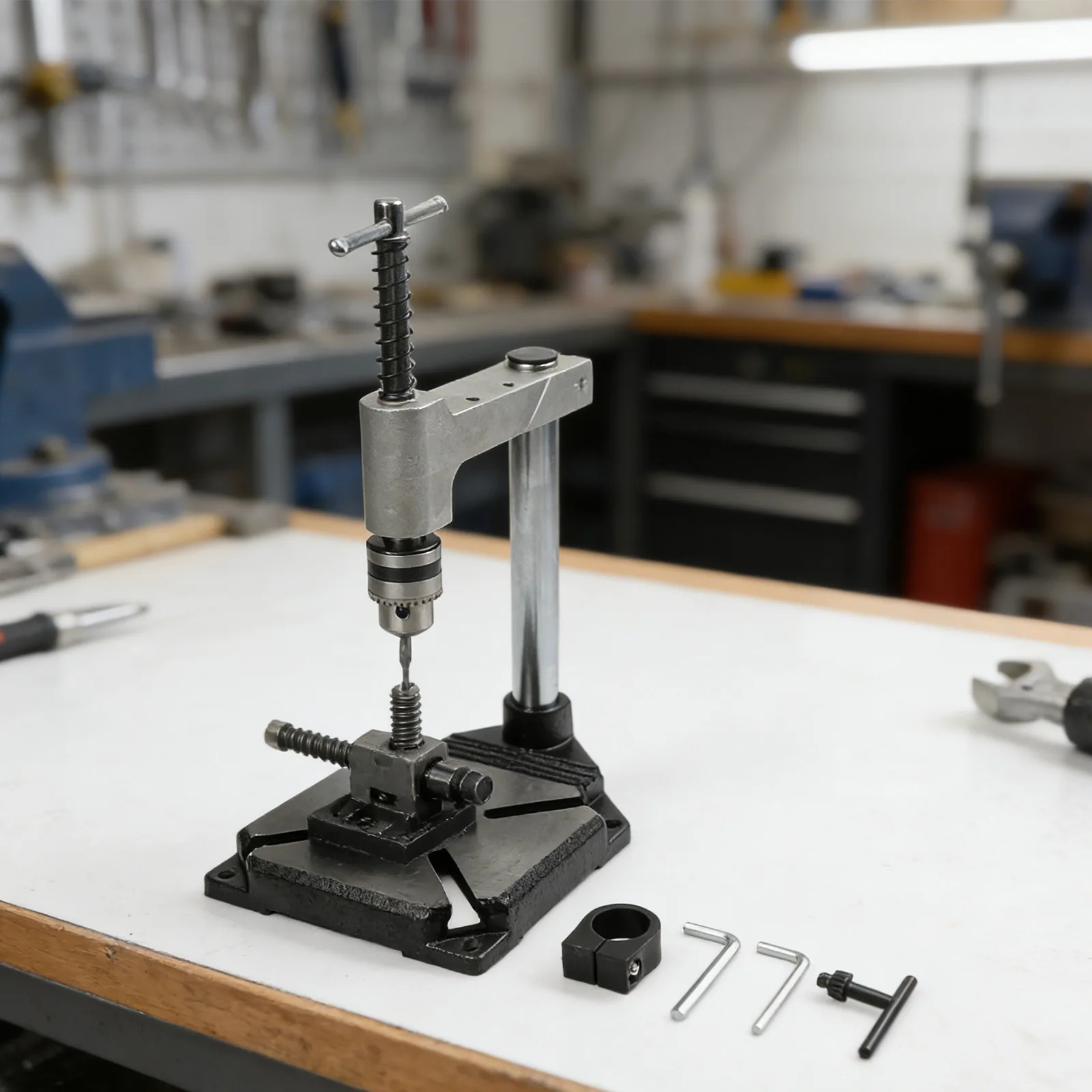 manual-vertical-for-tapping-machine-with-adjustable-tap-wrench-designed-for-accurate-threading-and-compact-workshop-use