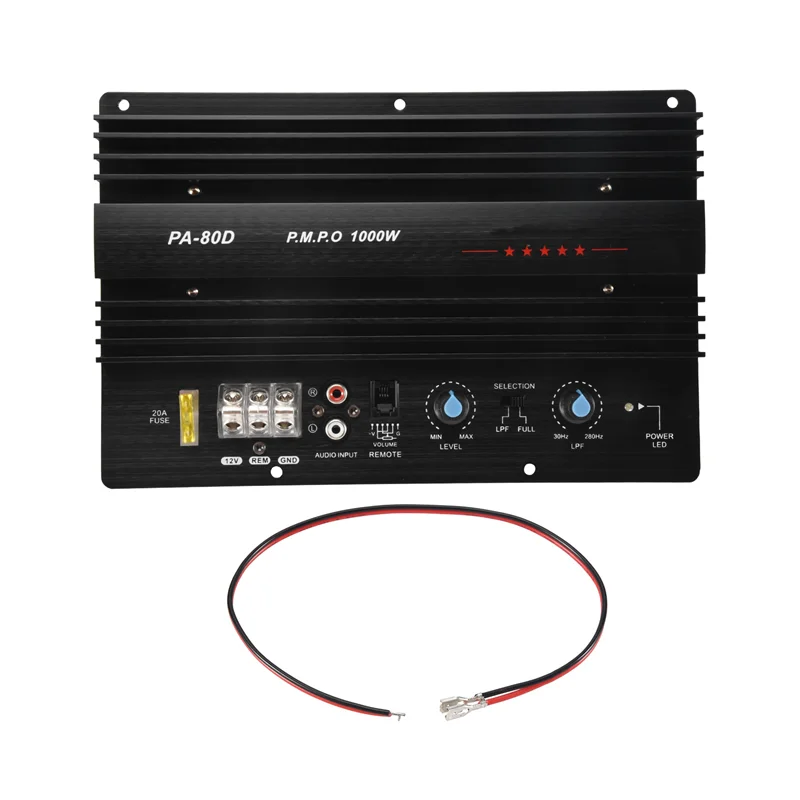

12 В 1000 Вт моно автомобильный аудиоусилитель мощности мощные басовые сабвуферы усилитель PA80D-ABVP