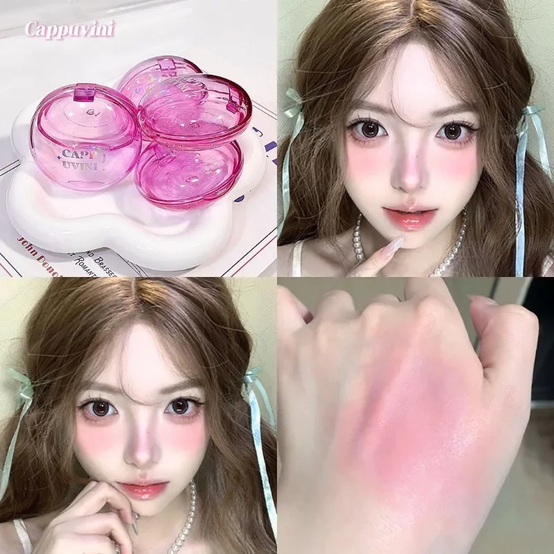 Violet Jelly Blusher Shining Color Changing Blush Face Makeup Glitter Blue Purple Tint Cheek Color Lasting Natural Rouge Cream