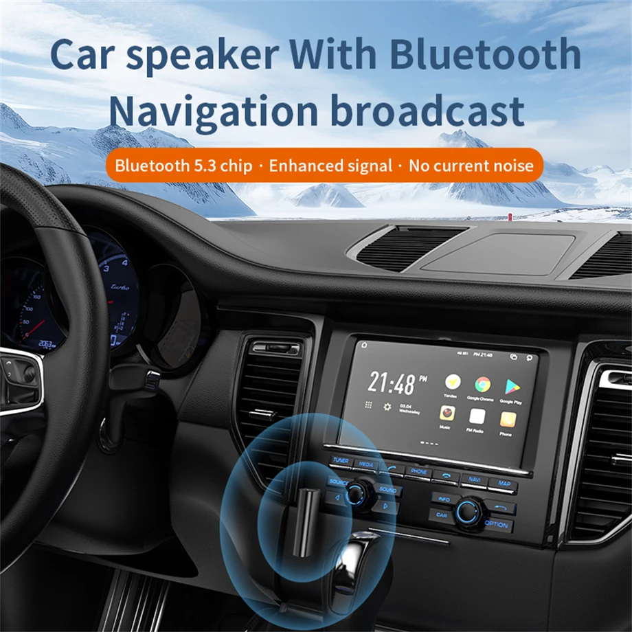 Bluetooth 5.3 Car AUX Audio Adapter Receiver Transmitter AUX Wireless Audio Adapter 3.5mm Jack for Car Earphones PC TV Speakers