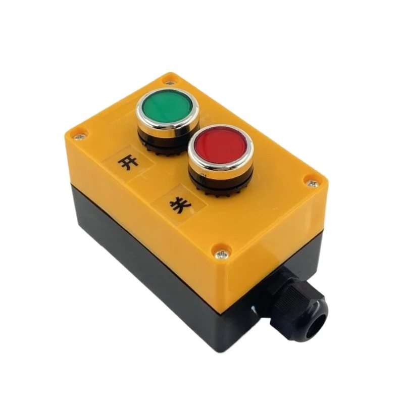 For Push Button Switch Control Box, Self-reset Start Stop, Up and Down Arrow Elevator Two Holes Two