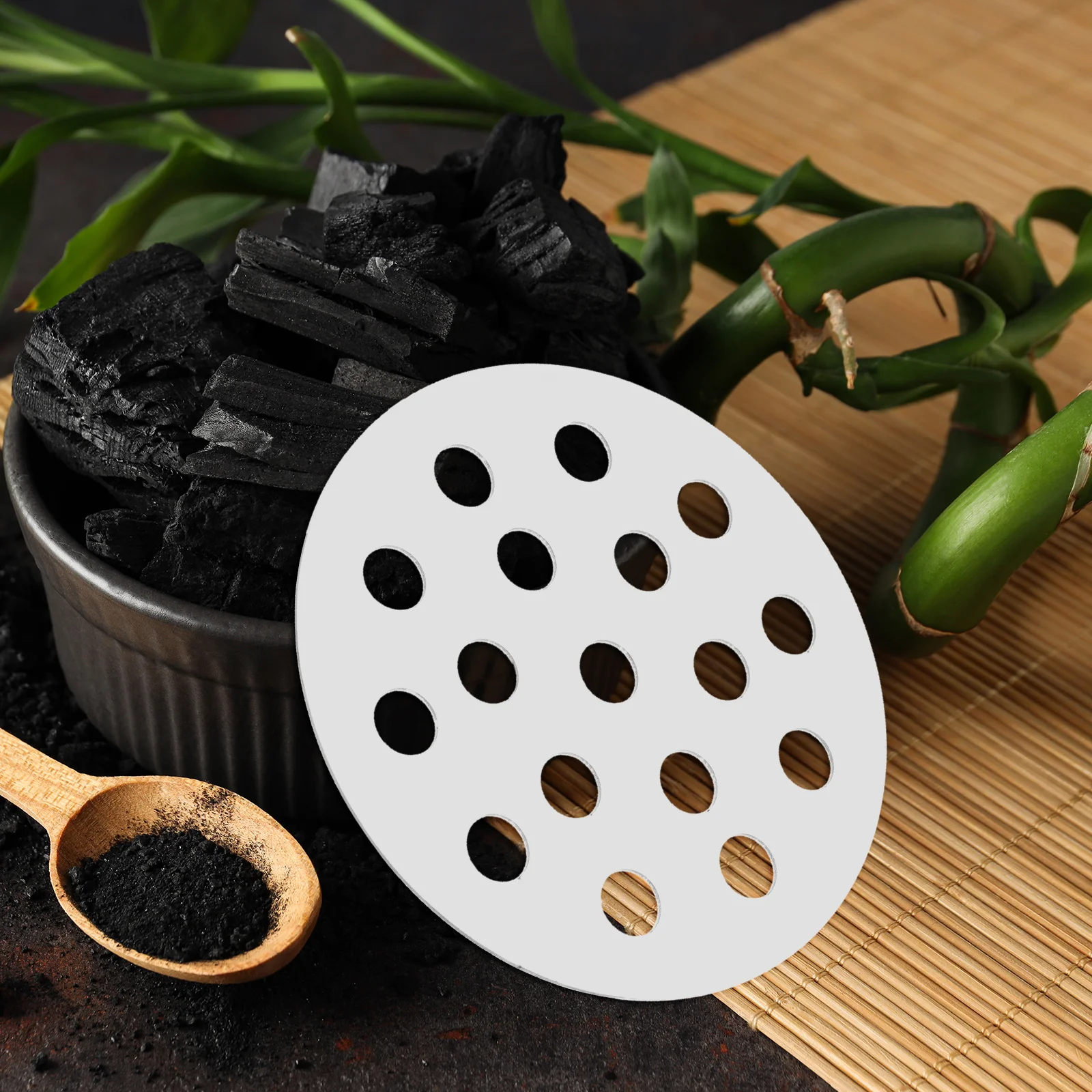 

1pc Cast Iron Charcoal Grill Plate Replacement Fire Grate 145Mm Round Iron Bbq Grate For Camping Outdoor Picnics Heat Control