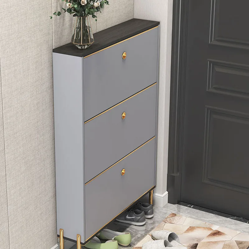 

Living Room Display Shoes Room Cabinet Small Nordic Wooden Hallway Vertical Shoe Rack Ultra Thin Armoires De Salon Furniture