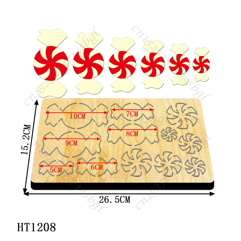 Christmas Candy Cutting Dies - New Die Cutting And Wooden Mold,HT1208 Suitable For Common Die Cutting Machines On The Market.