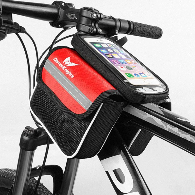 Bicycle Bags Touch Screen Large Capacity Waterproof Cycling Bag Mountain Bike Saddle Rack Trunk Bags Luggage Carrier Bike Bag