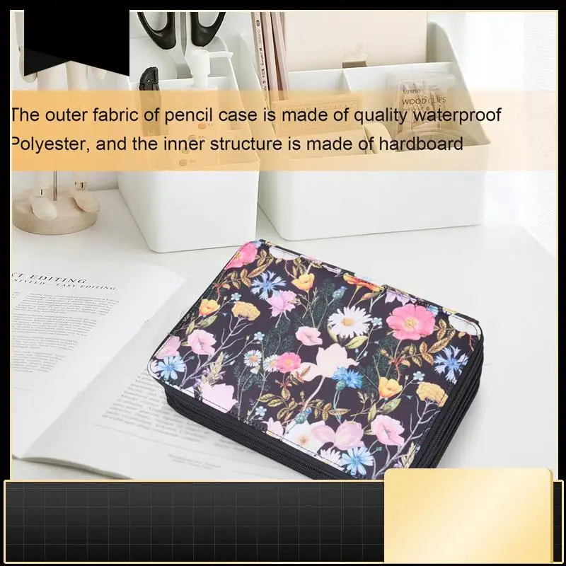 

250 Slots Colored Pencil Case Organizer With Zipper Large Capacity Pen Holder Bag For Student Or Artist