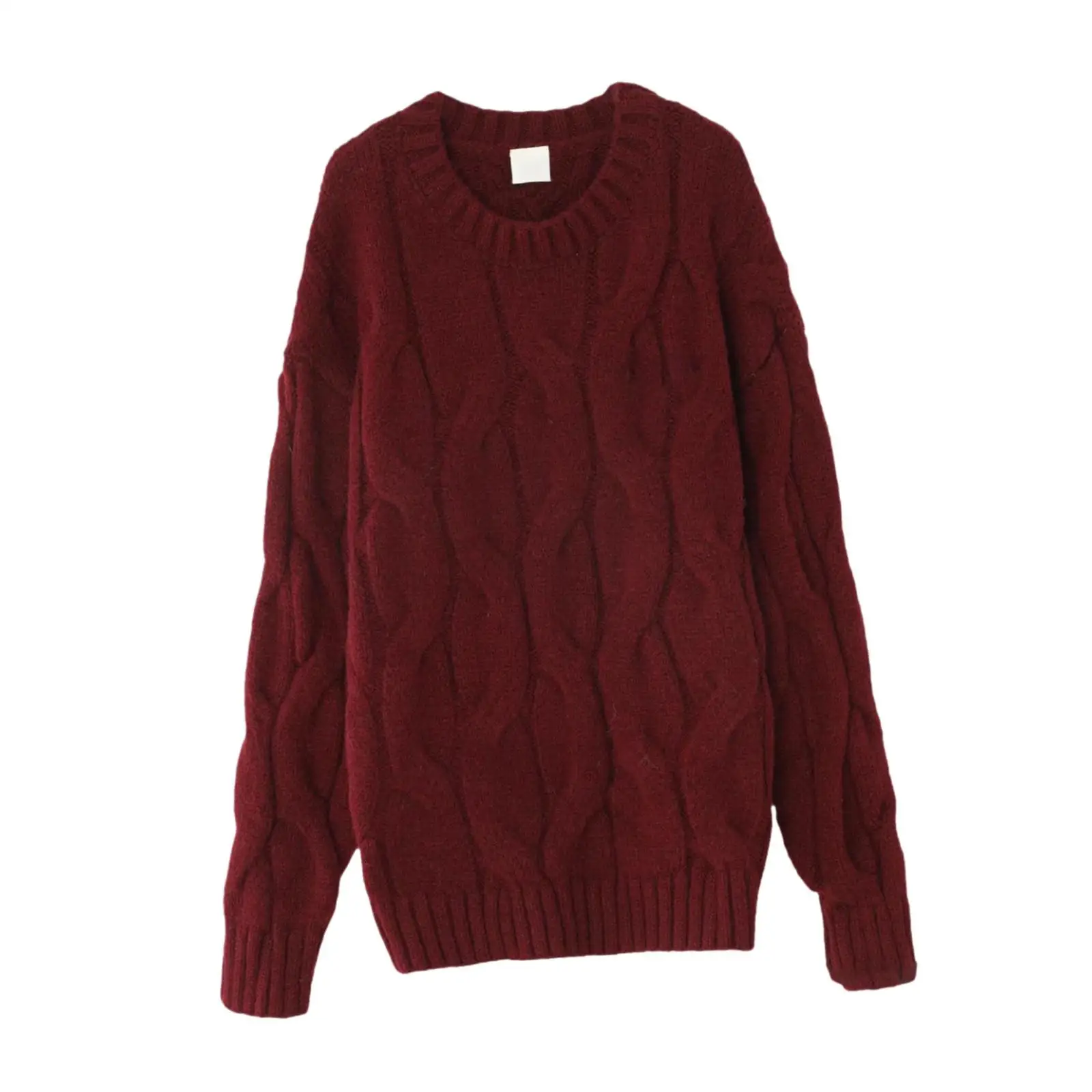 Oversized Sweater Crewneck Loose Outfits Festive New Year Winter Knitted Sweater