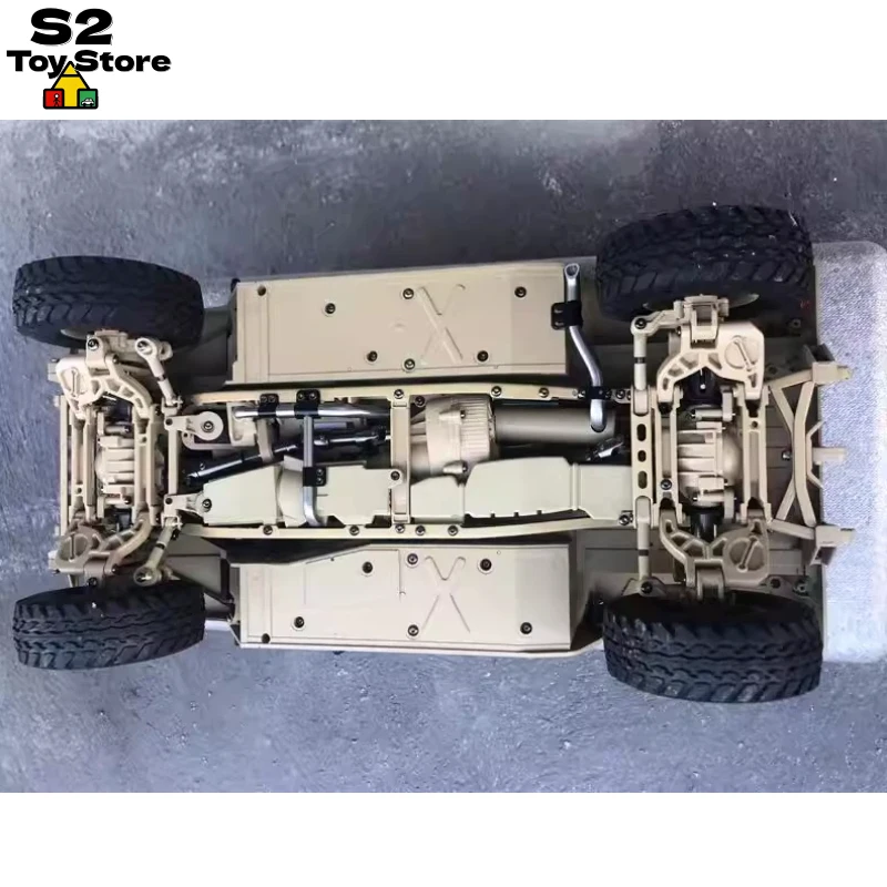 Heng Guan P408 1:10 H1 Estilo Hummer Open Top RC Car 4WD Veículo off-road de alta velocidade com chassi de liga Modelo de escala detalhada