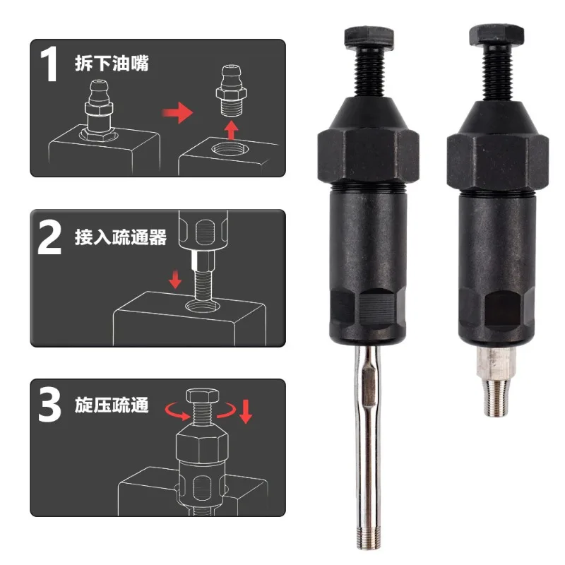 Grease Fitting Cleaner, Long & Short Style M6 M8 M10 Fit For Excavator Forklift Loader