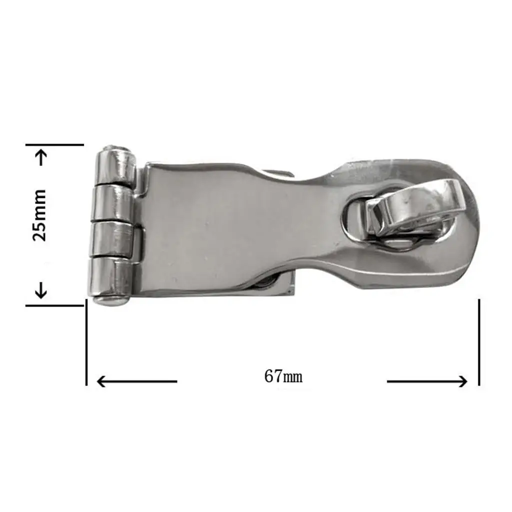Boat Hasp Latch Lock 316 Marine Grade Stainless Steel Flip Latch Safety Door Bolt for Yacht Fence Warehouse RV Security