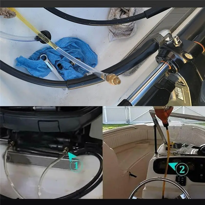 -[Cilae-17R] Steering Bleed Kit Bleed Fill Tube For Seastar Hydraulic, Boat Steering Oil Pipe Bleed Fill Tube Bleed Kit Control view 5
