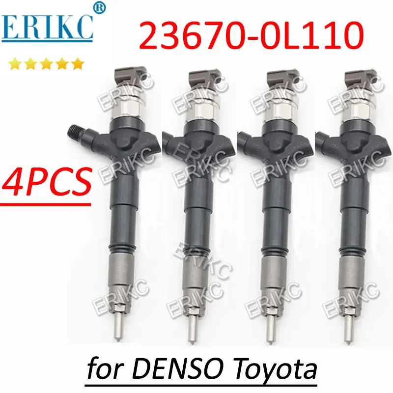 4PCS 236700L110 Common Rail Fuel Injector Assembly 23670-0L110 Diesel Injectors Nozzle 23670 0L110 for DENSO Toyota Hiace Hilux