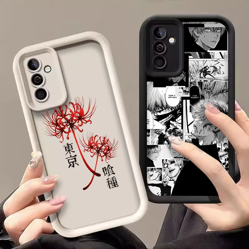 Japão anime t-tokyo ghoul caso de telefone para samsung galaxy s25 ultra s24 plus s23 fe s22 s21 a55 a54 5g silicone capa macia fundas