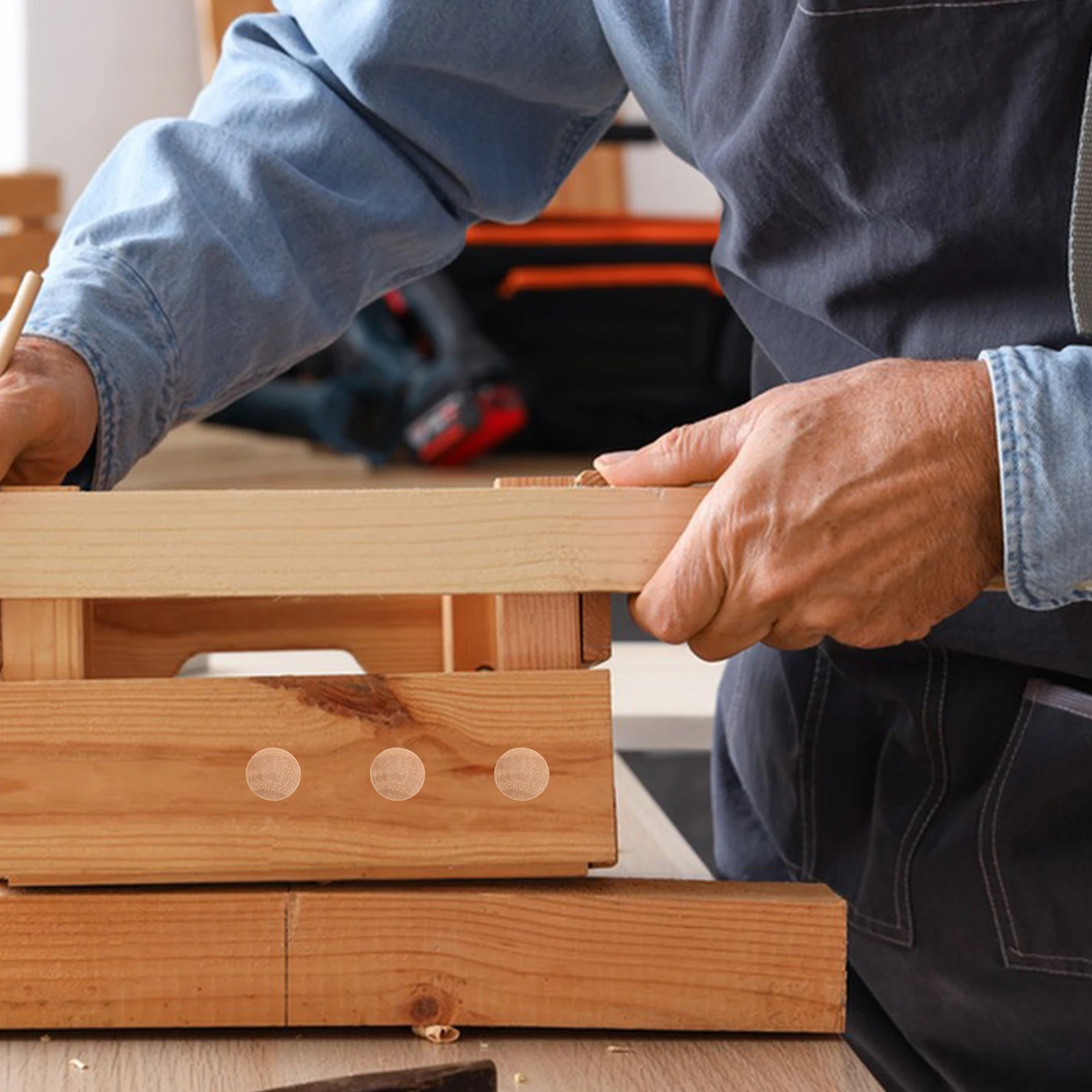 50 قطعة المقابس الخشبية للأثاث ثقب الخشب الصلب المقابس المفاجئة في زر القمم استبدال ثقب المسمار يغطي خزانة كرسي الساق #1