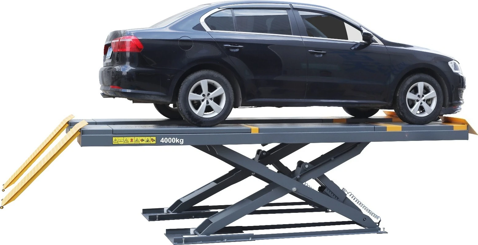 AUTEC Ultra-Thin  Hydraulic Scissor Car Alignment Tool 4T Steel Wheel Car Lifts Ground 4T Lifting Capacity Hot Sale Car Lifts