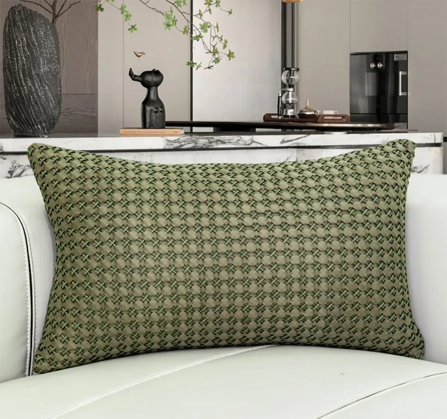 Modern fashion fresh green geometric square throw pillow/almofadas case 30x50 45,nordic simple solid cushion cover home decore