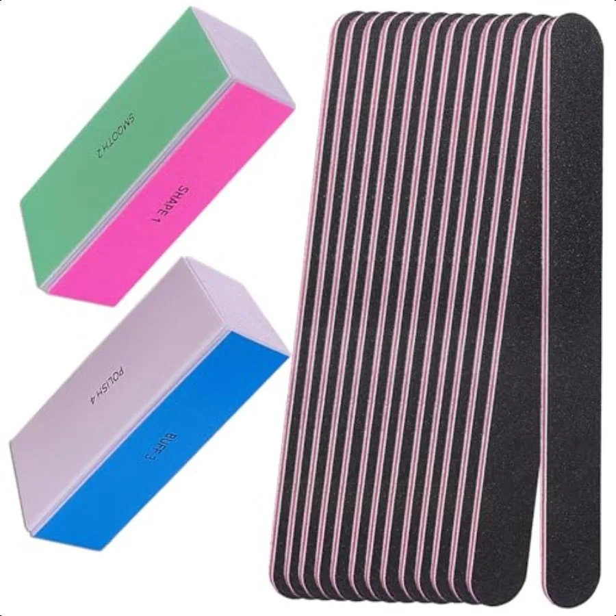 

Nail File and Buffer Set 4 Way Nail Buffers Shine Kit Profional Nail Files for Natural Nails Manicure Filer Filing Polishing Bu