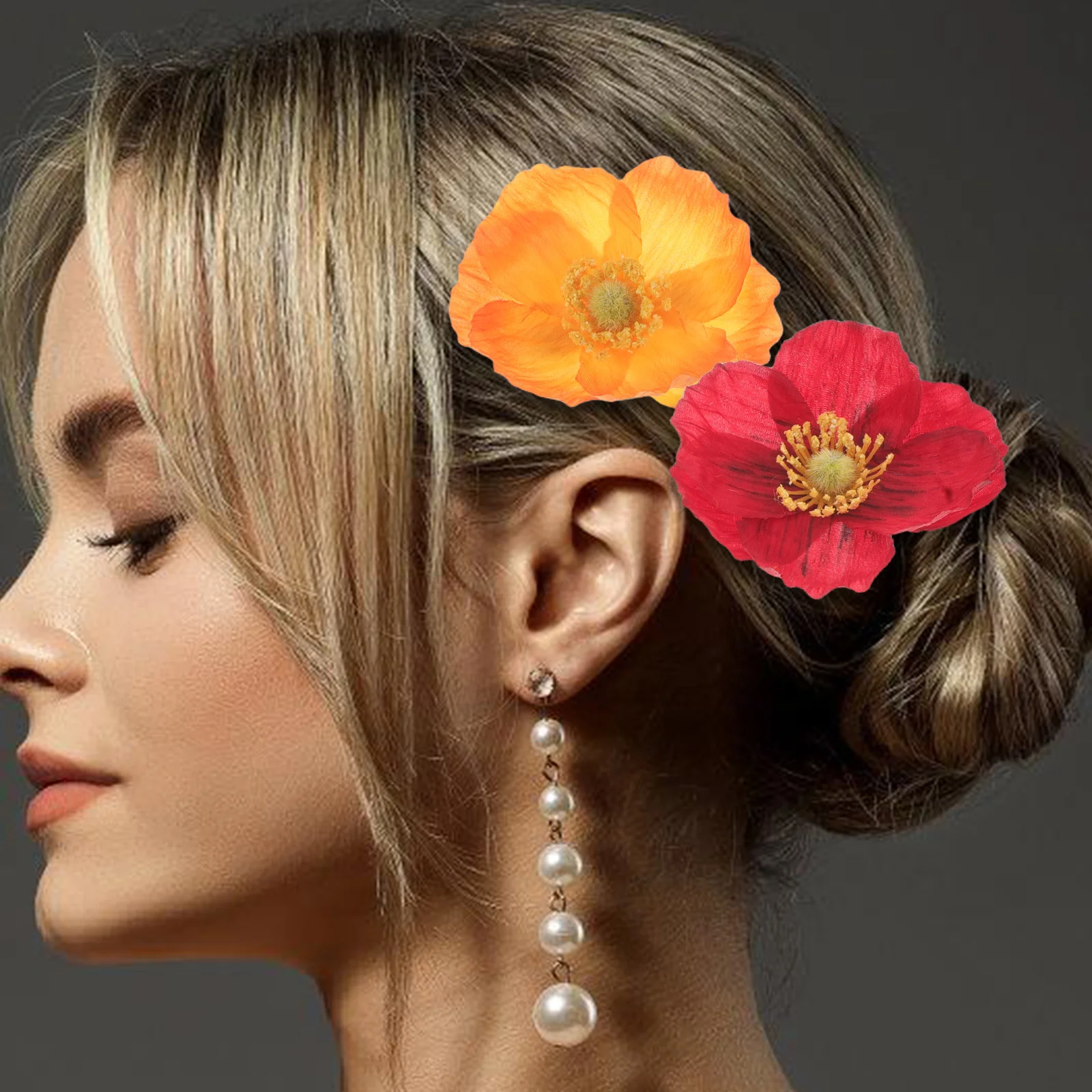 

6Pcs Flower Hair Clips Elegant Small Floral Barrettes for Weddings Parties Photoshoots Daily Use Charming Hair Accessories Women