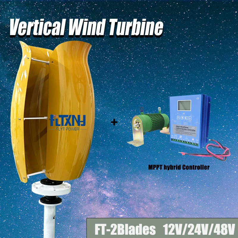 New Energy 8000W Wind Turbine Generator 2000W Soalr Panel With Controller Battery Off Grid System A Full Set Of For Home Use