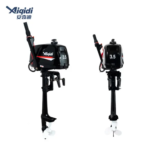 เรือ T3.5เครื่องยนต์ aiqidi แบบมือหมุน3.5HP 2จังหวะเอียงด้วยตนเองเครื่องยนต์ติดท้ายเรือ