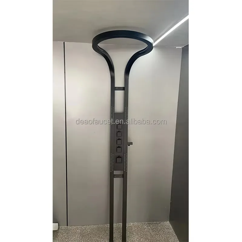 Luxury new bathroom shower screen home flush back waist legs handheld nozzle waterfall shower set around large top spray