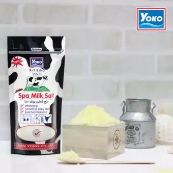 300g YOKO SCRUB SPA MILK SALT, WHITENING, rimuove il deposito di sporco e le cellule morte vendita calda