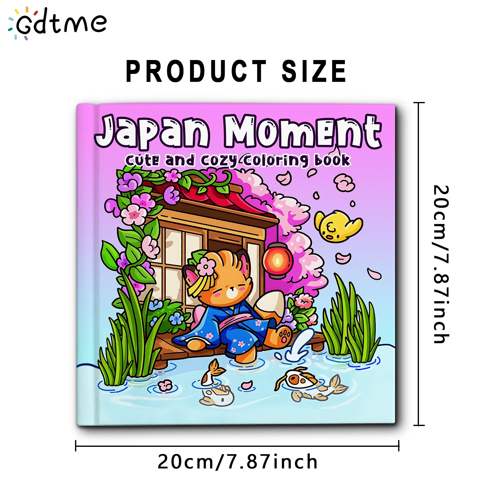 Japan Moment Malbuch für Erwachsene mit einfachen Cartoon-Mustern zur Entspannung, DIY Mal- und Zeichenbücher – Detail 2