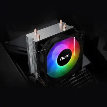 Chladič CPU Ruix X2000 Air, 2 heatpipes, radiátor, RainbowRGB, 3pinový ventilátor, tichý, pro Intel 115X 1200 1700 AM4 AM5 AMD 10 nejlepší prodej chladič AM4 - №8