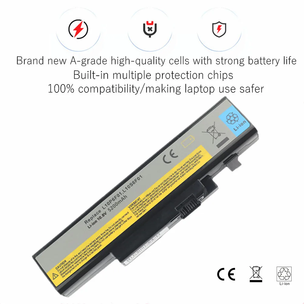 Laptop battery FOR Lenovo IdeaPad Y470 Y570A Y470A Y471 Y570 57Y6625 L10P6F01 57Y6626 L10C6F01 L10S6F01