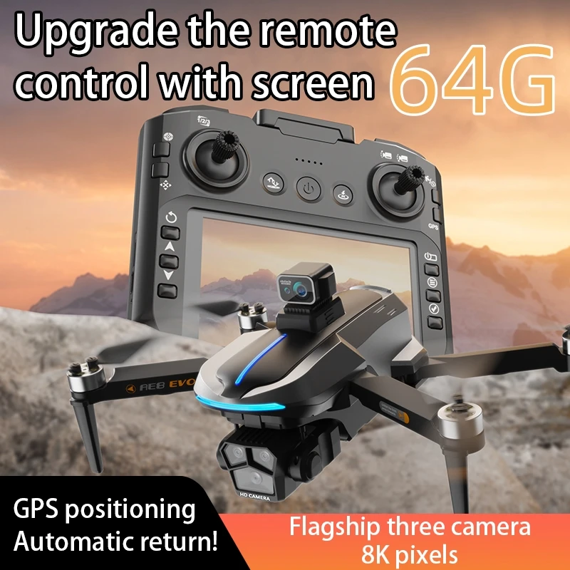 

AE8 EVO GPS Drone HD 4 Camera WIFI transmission 5000m RC aircraft Laser Obstacle Avoidance Brushless Optical flow hover Dron