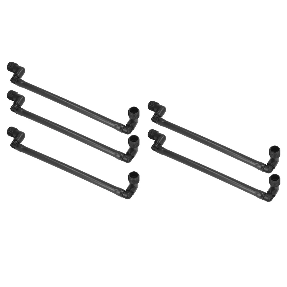 5pcs PE Swing Joint Pipe G3/4 External Thread Rotatable Garden Watering Hose Connector Black Easy Installation